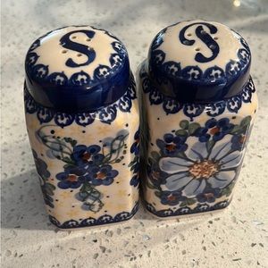 Polish Pottery Salt and Pepper Shakers